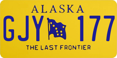 AK license plate GJY177