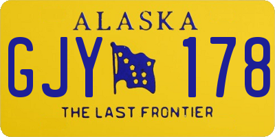 AK license plate GJY178