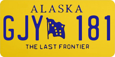 AK license plate GJY181
