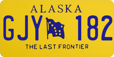 AK license plate GJY182