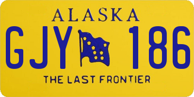 AK license plate GJY186