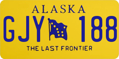 AK license plate GJY188