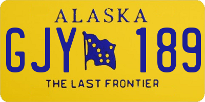 AK license plate GJY189
