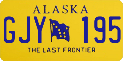 AK license plate GJY195
