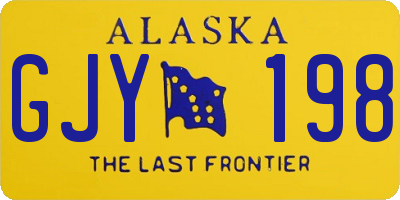 AK license plate GJY198