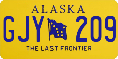 AK license plate GJY209