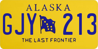 AK license plate GJY213