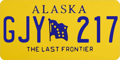 AK license plate GJY217