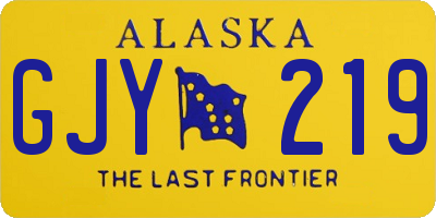 AK license plate GJY219