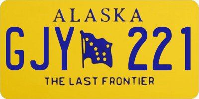 AK license plate GJY221