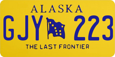 AK license plate GJY223