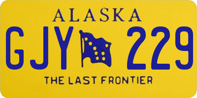 AK license plate GJY229