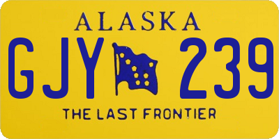 AK license plate GJY239