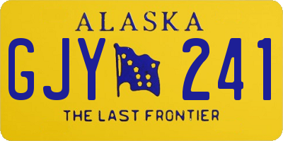 AK license plate GJY241