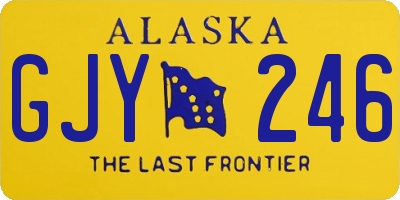AK license plate GJY246