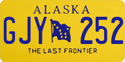 AK license plate GJY252