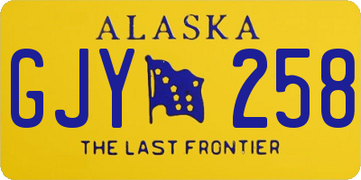 AK license plate GJY258
