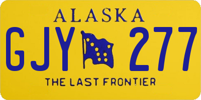 AK license plate GJY277