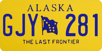 AK license plate GJY281