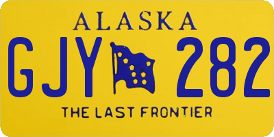 AK license plate GJY282