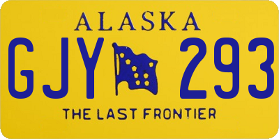 AK license plate GJY293