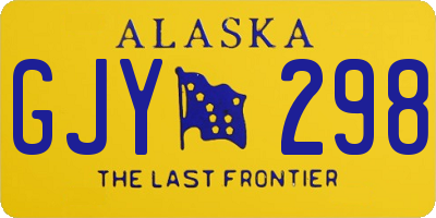 AK license plate GJY298