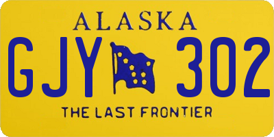 AK license plate GJY302