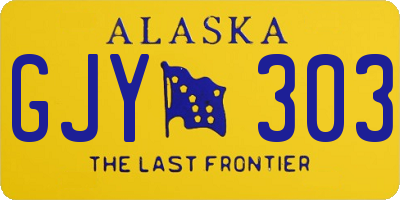 AK license plate GJY303
