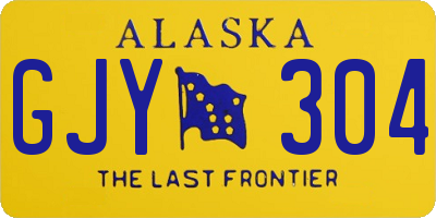 AK license plate GJY304