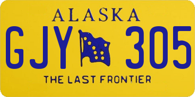 AK license plate GJY305