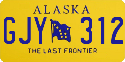 AK license plate GJY312