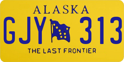 AK license plate GJY313