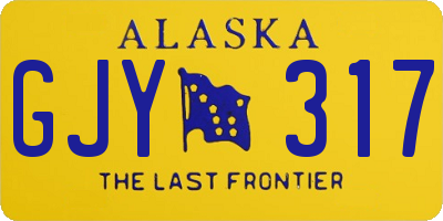 AK license plate GJY317