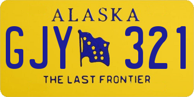 AK license plate GJY321