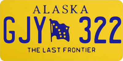 AK license plate GJY322