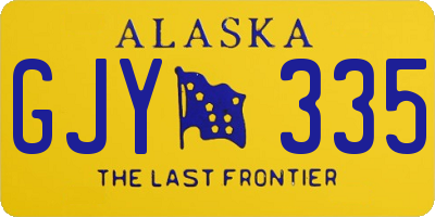 AK license plate GJY335