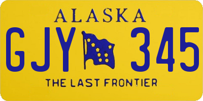 AK license plate GJY345