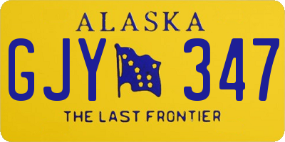 AK license plate GJY347