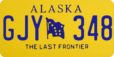 AK license plate GJY348