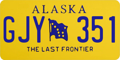 AK license plate GJY351