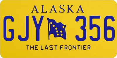 AK license plate GJY356