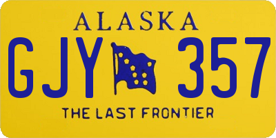 AK license plate GJY357
