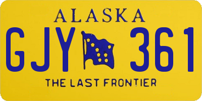 AK license plate GJY361