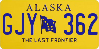 AK license plate GJY362