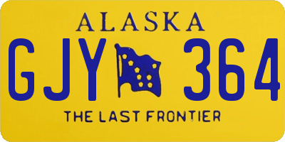 AK license plate GJY364