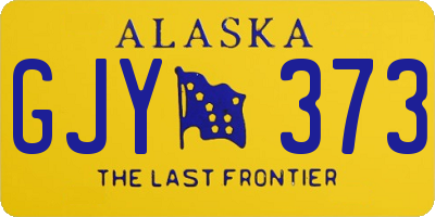 AK license plate GJY373