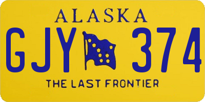 AK license plate GJY374