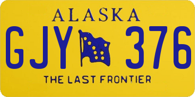 AK license plate GJY376