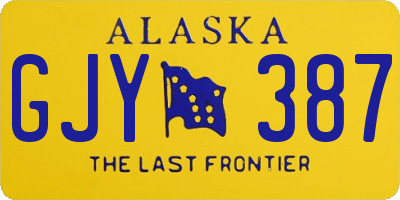 AK license plate GJY387