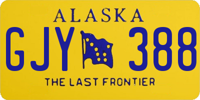 AK license plate GJY388